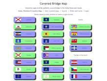 Tablet Screenshot of coveredbridgemap.com